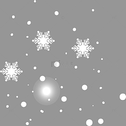 冬季白色美丽雪花