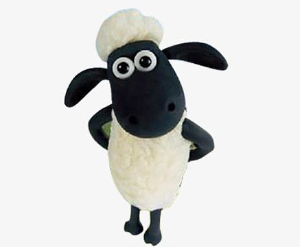 png苏格兰黑脸羊小羊肖恩aipng暖色手绘糕点中式点心新年零食聚餐png