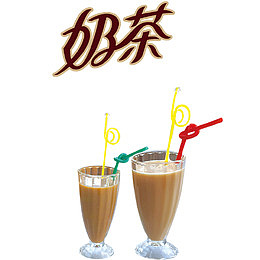 奶茶店宣传单巧克力