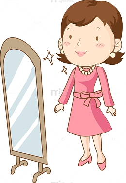 照镜子的女人