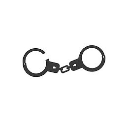 黑色手绘金属手铐