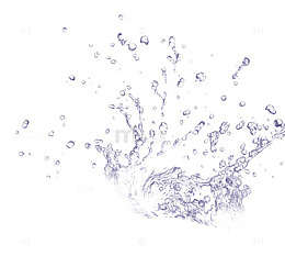 水花喷溅喷洒效果图