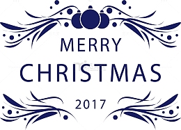 深蓝色圣诞标题框