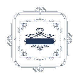 欧式古典蓝色框架