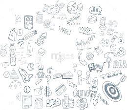 深蓝色线条图案