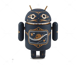 深蓝色安卓玩具