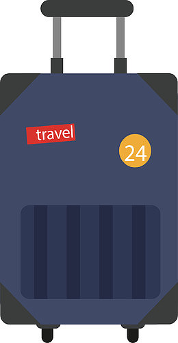 深蓝色商务旅行箱