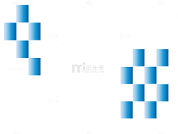 彩色格子商务名片