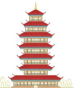 六层古塔