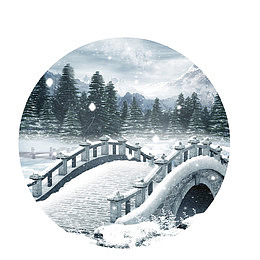桥边冬季