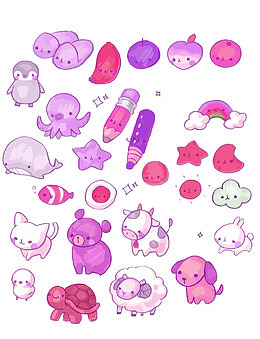 矢量手账装饰画