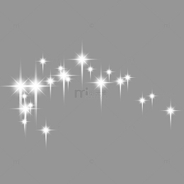 白色流星光芒透明png
