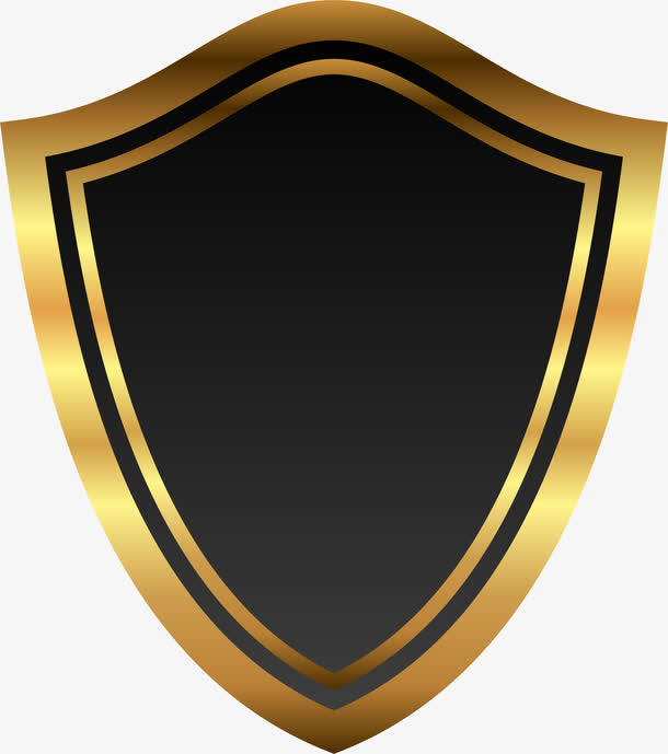 金色闪耀盾牌素材免费下载_觅元素