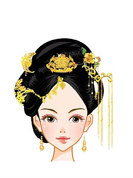 古风人物贵妃的发型插图