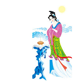 焚香祷告的古代美女