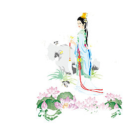 赋诗作画的古代青年