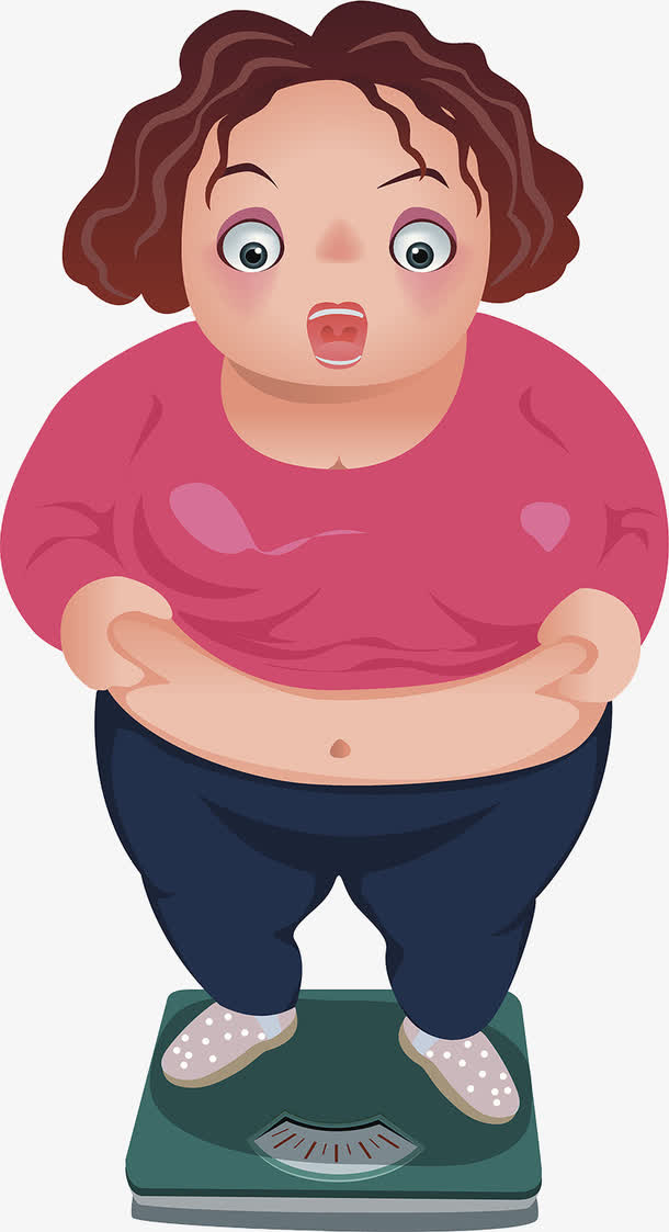体重超标插画