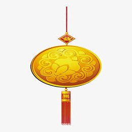 中国风金币挂饰矢量图
