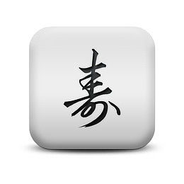 磨砂白广场图标文化中国人长寿S