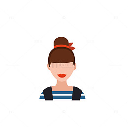 花苞头女人头像