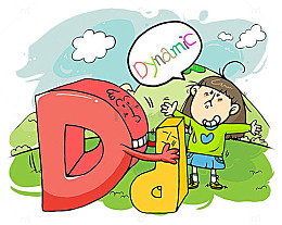 识英语图片之字母D