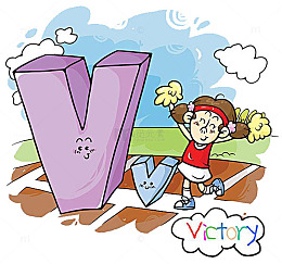 识英语图片之字母V