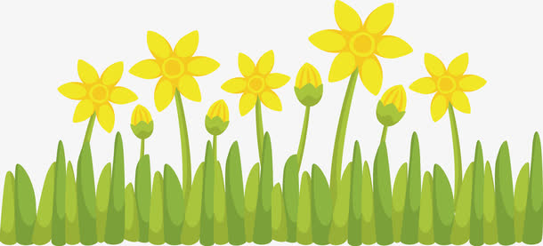 手绘花丛素材免费下载_觅元素