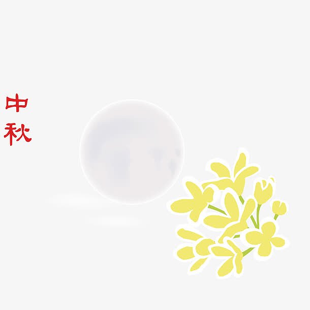 月亮下的野菊花