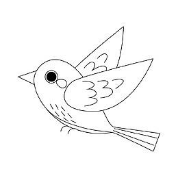 空中的小鸟简笔画