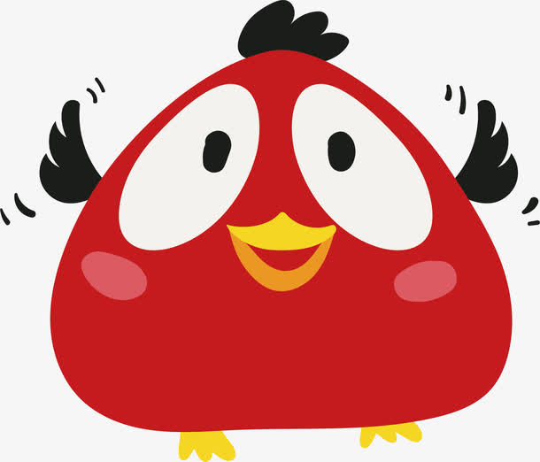 胖墩墩的卡通小鸟