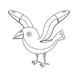 飞翔的鸟简笔画