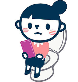 蹲马桶拿钱包的女孩