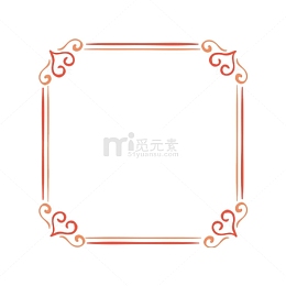 红色方形边框