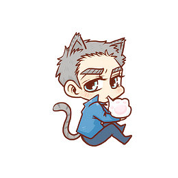 吐出猫爪印的猫男孩