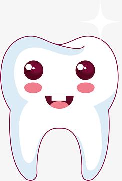 卡通矢量洁白牙齿图