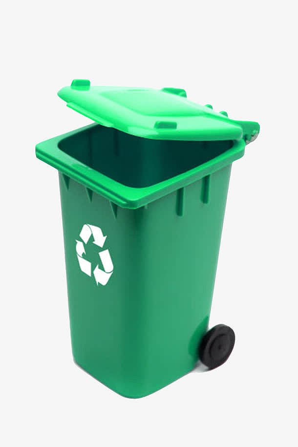 绿色简约保护环境可回收标志的垃
