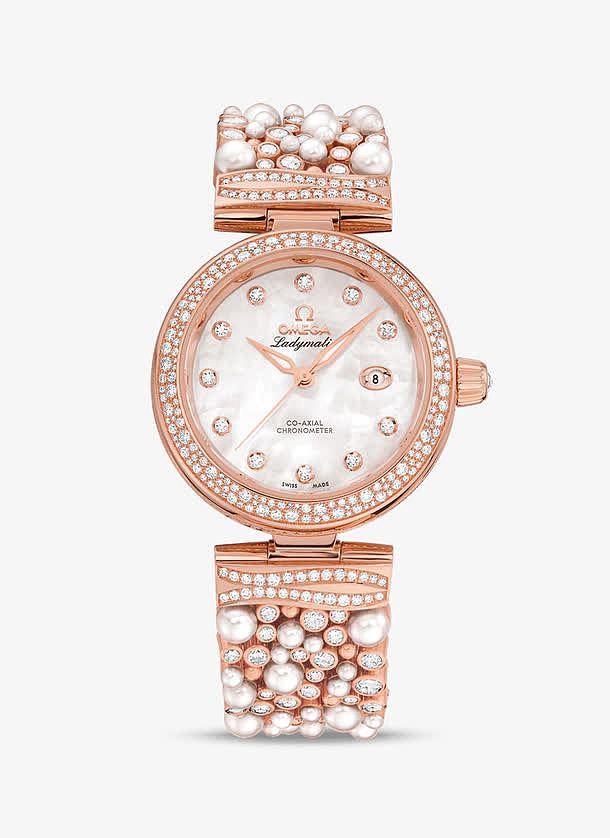 欧米茄珍珠钻石腕表手表女表