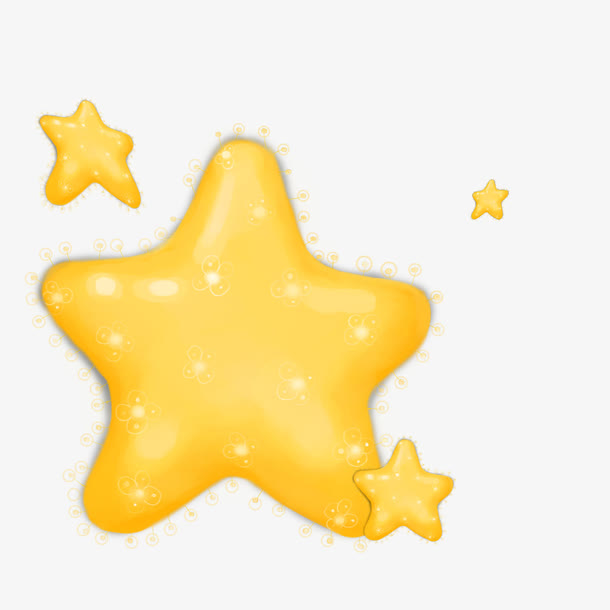 金色卡通星星图案