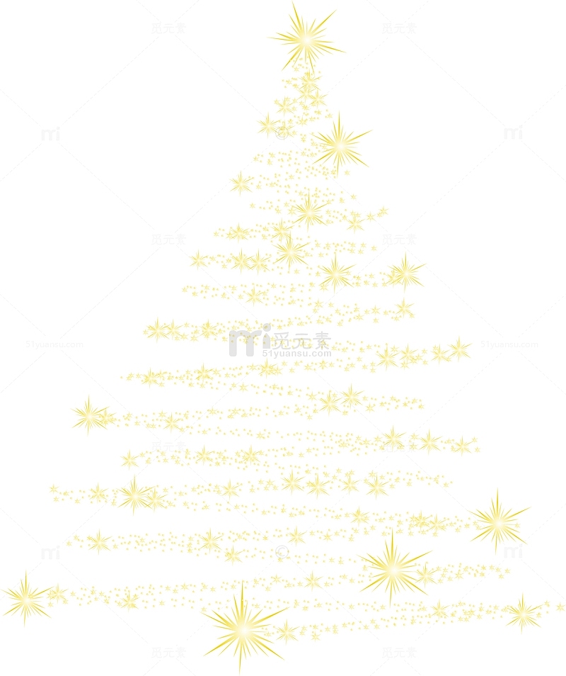 金色星星圣诞树