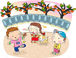 卡通哭泣的女孩