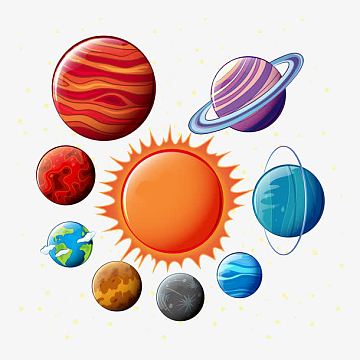 彩色星空星球轨道eps