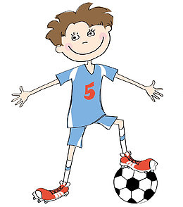 踢足球的男孩