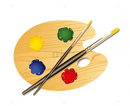 矢量图案油画笔