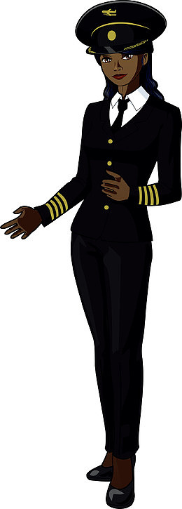 卡通美丽军人素材