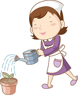 浇水的女人免抠图