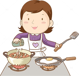 做饭的女人免抠图