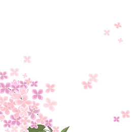 手绘浪漫粉丁香漂浮装饰PNG