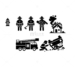 消防人员救人场景