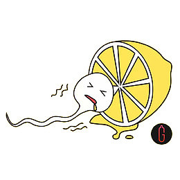 卡通精子酸死
