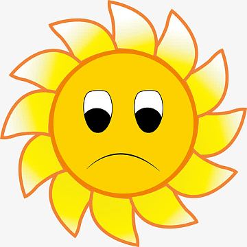 伤心的可爱太阳表情